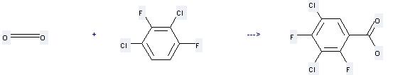 1,3-Dichloro-2,4-difluorobenzene can be used to produce 3,5-dichloro-2,4-difluorobenzoic acid at the temperature of -78 °C
